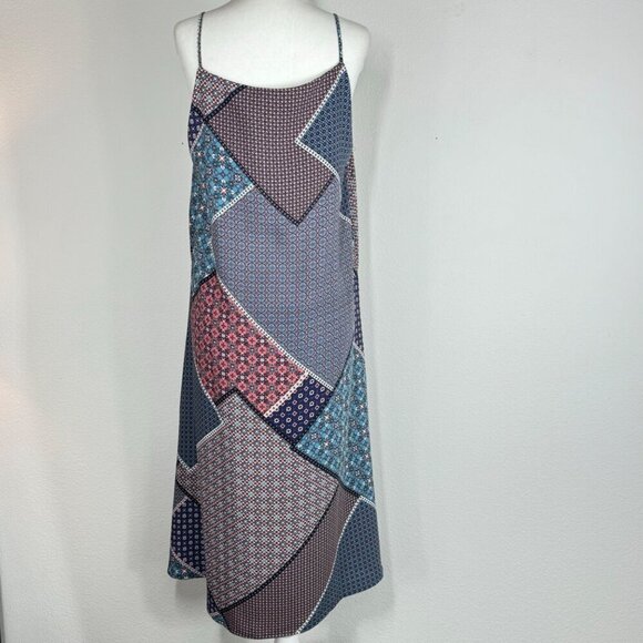 Artisan NY Tile Patchwork Midi Tent Dress Size M - Picture 3 of 6